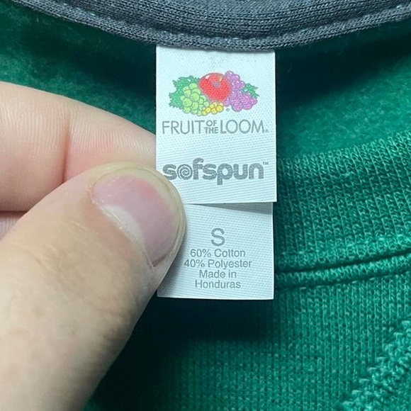 basic blank Green long sleeve crewneck essential every day work sweatshirt - Picture 3 of 4